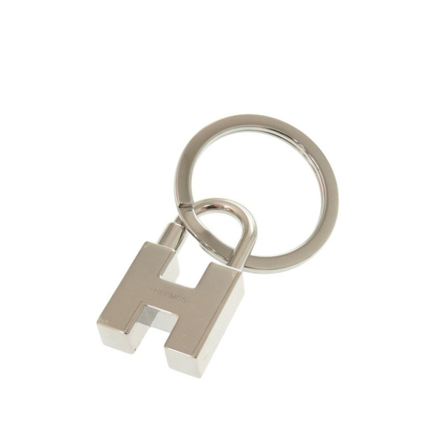 Like New Hermes Quiz Rainbow Kanade 077309Fp Metal Silver Blue Keychain 1085Hermes