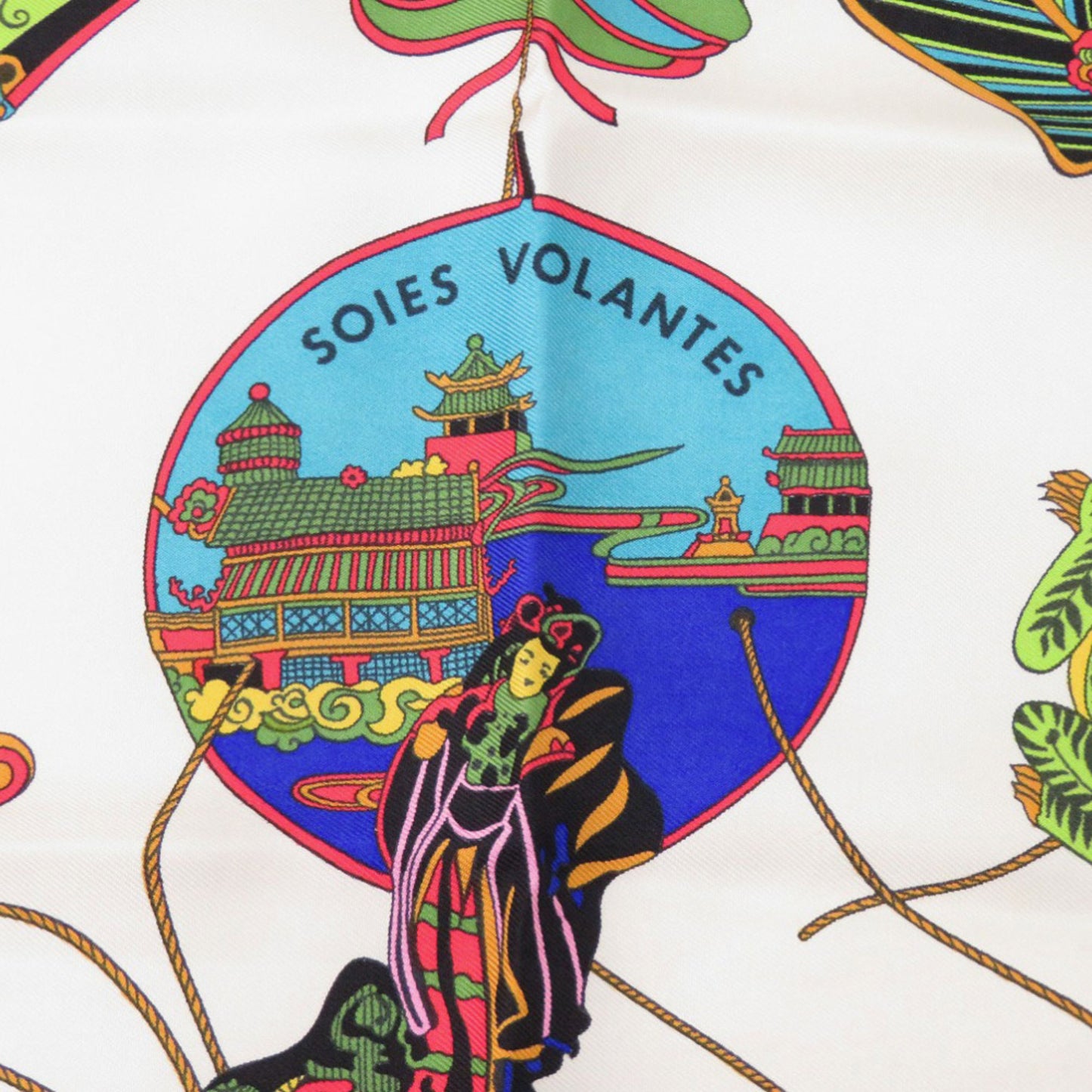 Herms Carr 90 Soies Volantes Silk Scarf