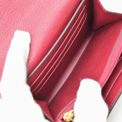Cartier C De Compact Wallet Bi-Fold Leather Bordeaux Red L3001502