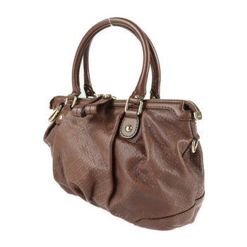 Gucci Gucci Suki Diamante Handbag 247902 Leather Brown Gold Metal Fittings 2Way Shoulder Bag