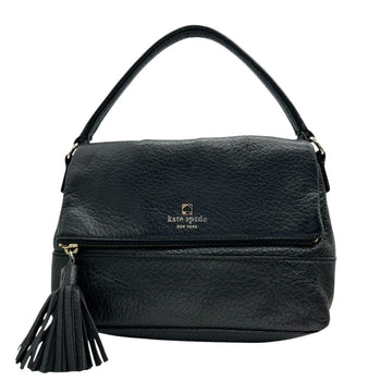 Kate Spade Handbag Shoulder Bag Flap Leather Black