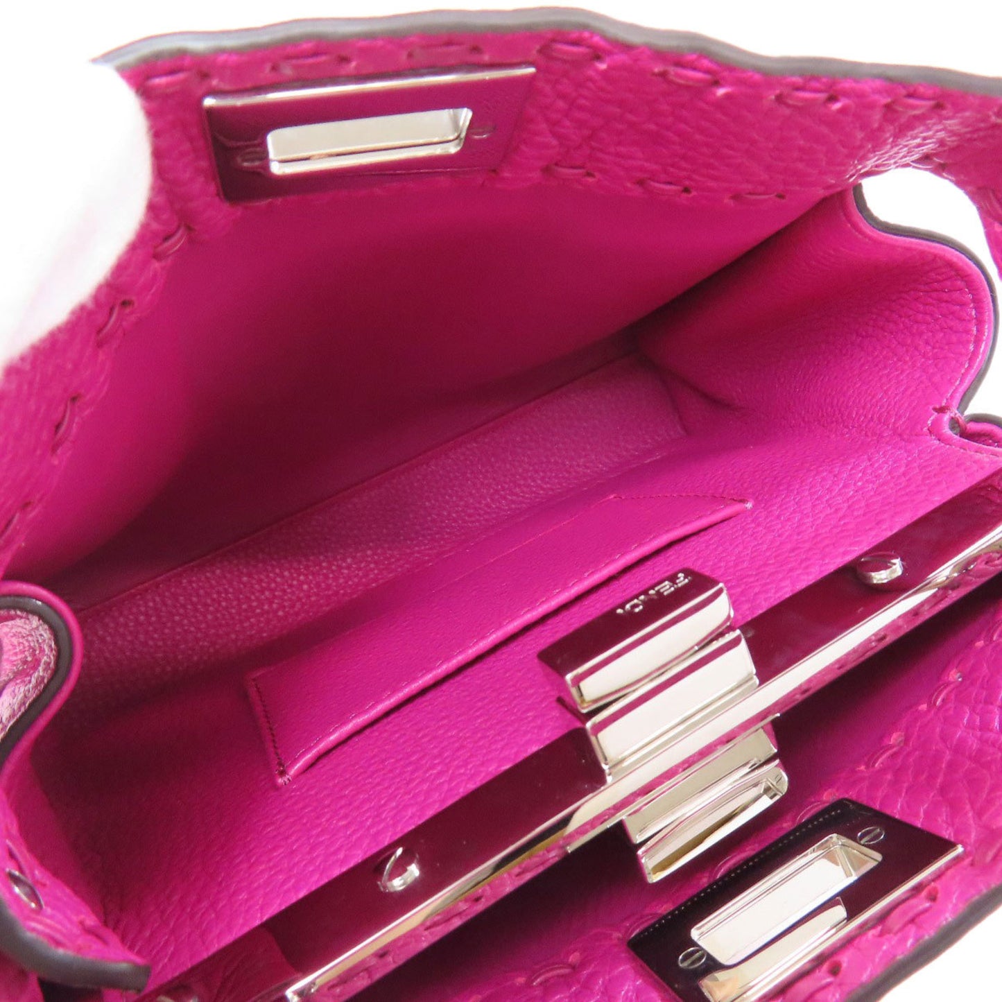 Fendi Mini Peekaboo 2-Way Handbag In Calfskin