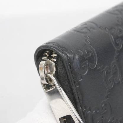 Gucci Long Wallet Guccissima 473928 Leather Black