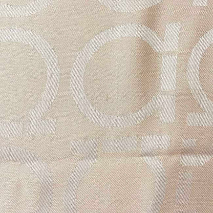 Salvatore Ferragamo Stole Ec-22419 Pink Gancini Silk Wool Large Shawl