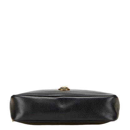 Versace Medusa Clutch Bag/Second Bag In Black Leather