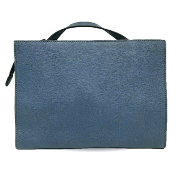 Fendi Demi Jour Shoulder Bag Handbag Leather Navy