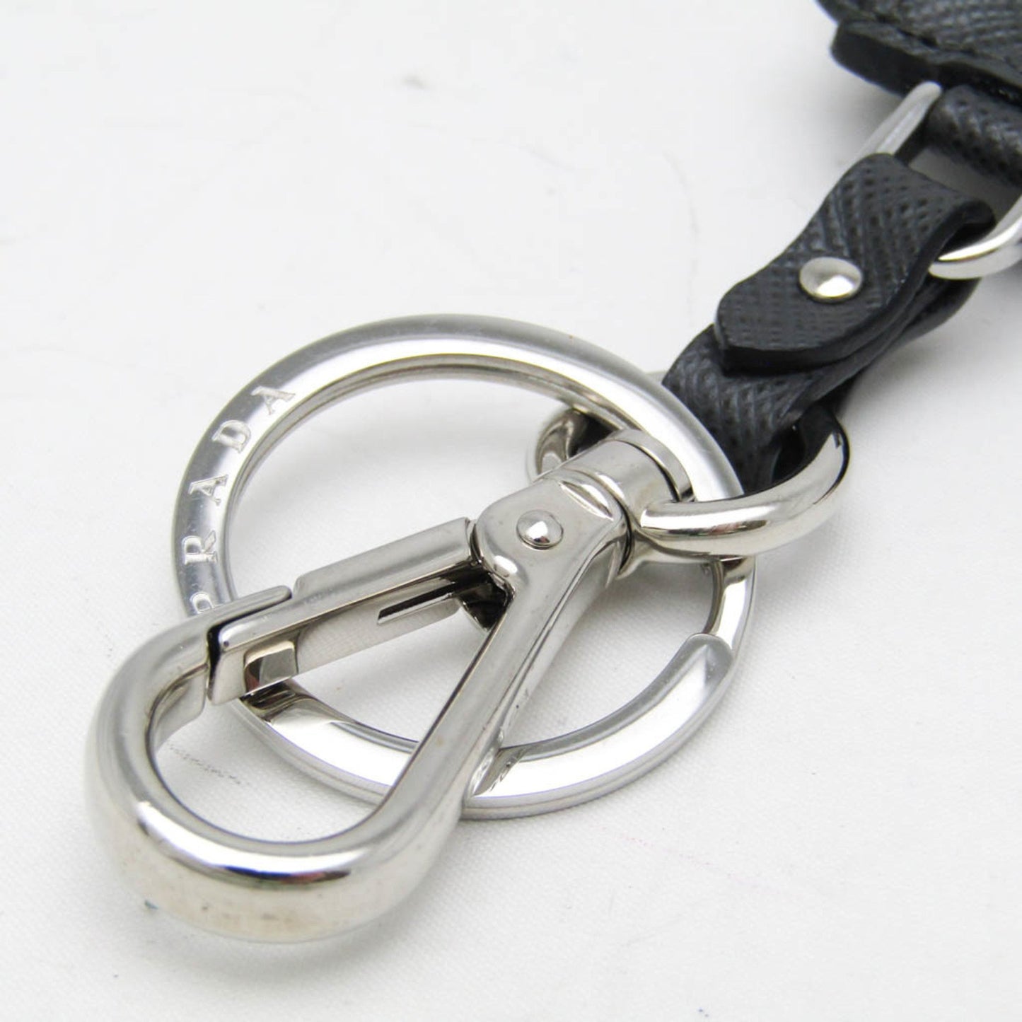 Prada Saffiano Dog Illustration Print With Key Ring 2Tt080 Men