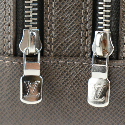 Louis Vuitton Louis Vuitton Pavel Second Bag M31148 Taiga Grizzly Silver Hardware Wristlet Clutch