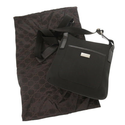 Gucci 122793 Canvas Leather Black Shoulder Bag 0717Gucci