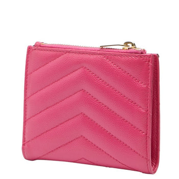 Saint Laurent Monogram Bifold Wallet 575879 Pink Leather