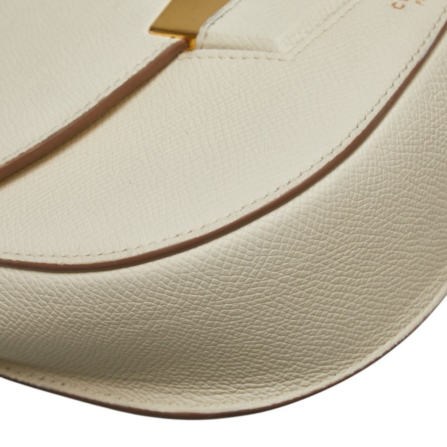 Celine Trotter Crossbody Shoulder Bag In White Leather