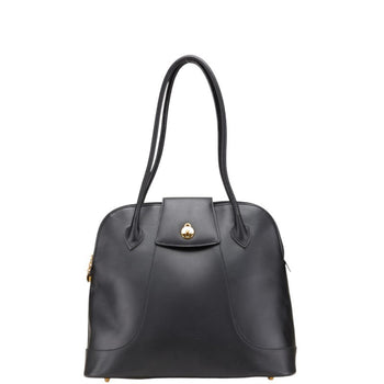 Bally Logo Handbag Tote Bag In Black Leather