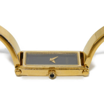 Gucci Bangle Watch Black Dial Quartz Gp 1500