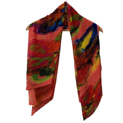 Pleats Please Issey Miyake All-Over Print Shawl/Scarf