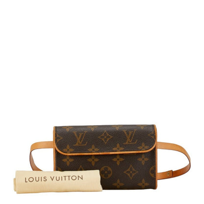 Louis Vuitton Monogram Pochette Florentine Body Bag Waist M51855 Brown Pvc Leather