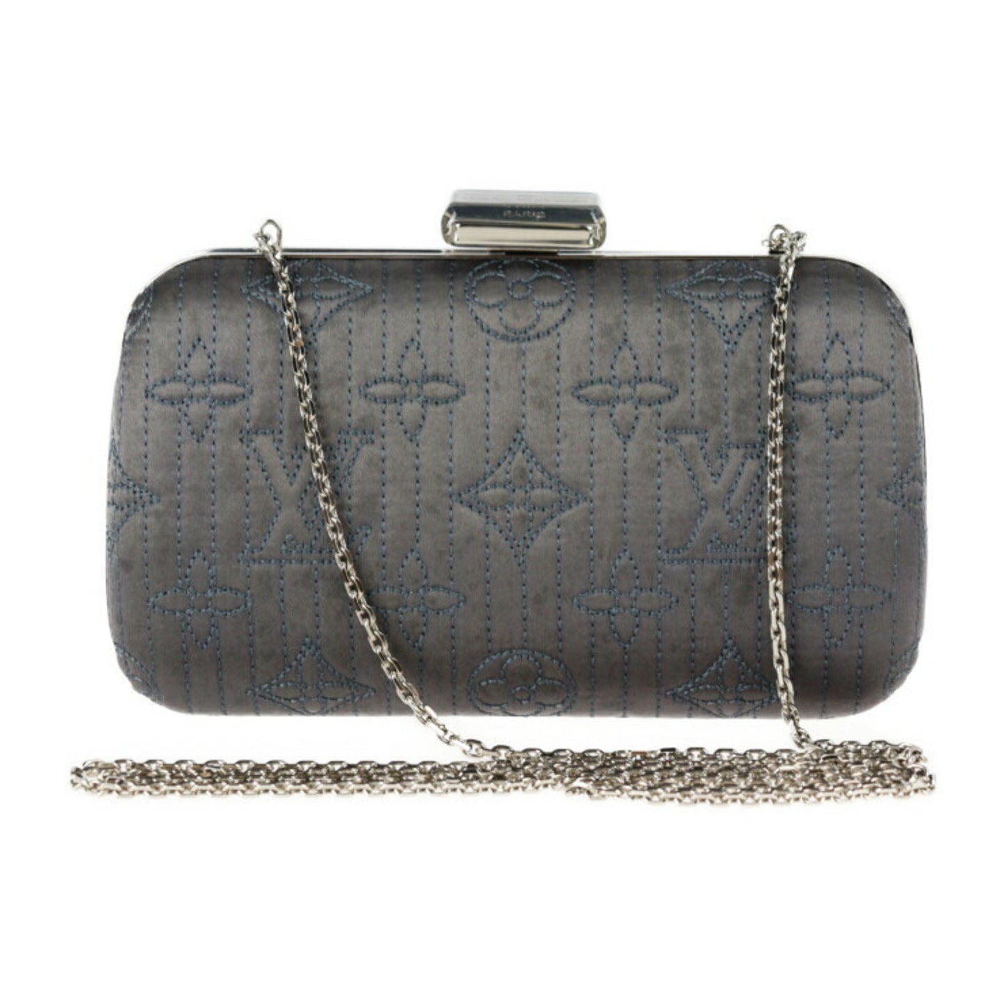 Louis Vuitton Louis Vuitton Minaudire Clutch Bag M95802 Monogram Motard Gray Series Silver Metal