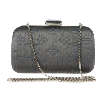 Louis Vuitton Louis Vuitton Minaudire Clutch Bag M95802 Monogram Motard Gray Series Silver Metal