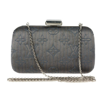 Louis Vuitton Louis Vuitton Minaudire Clutch Bag M95802 Monogram Motard Gray Series Silver Metal