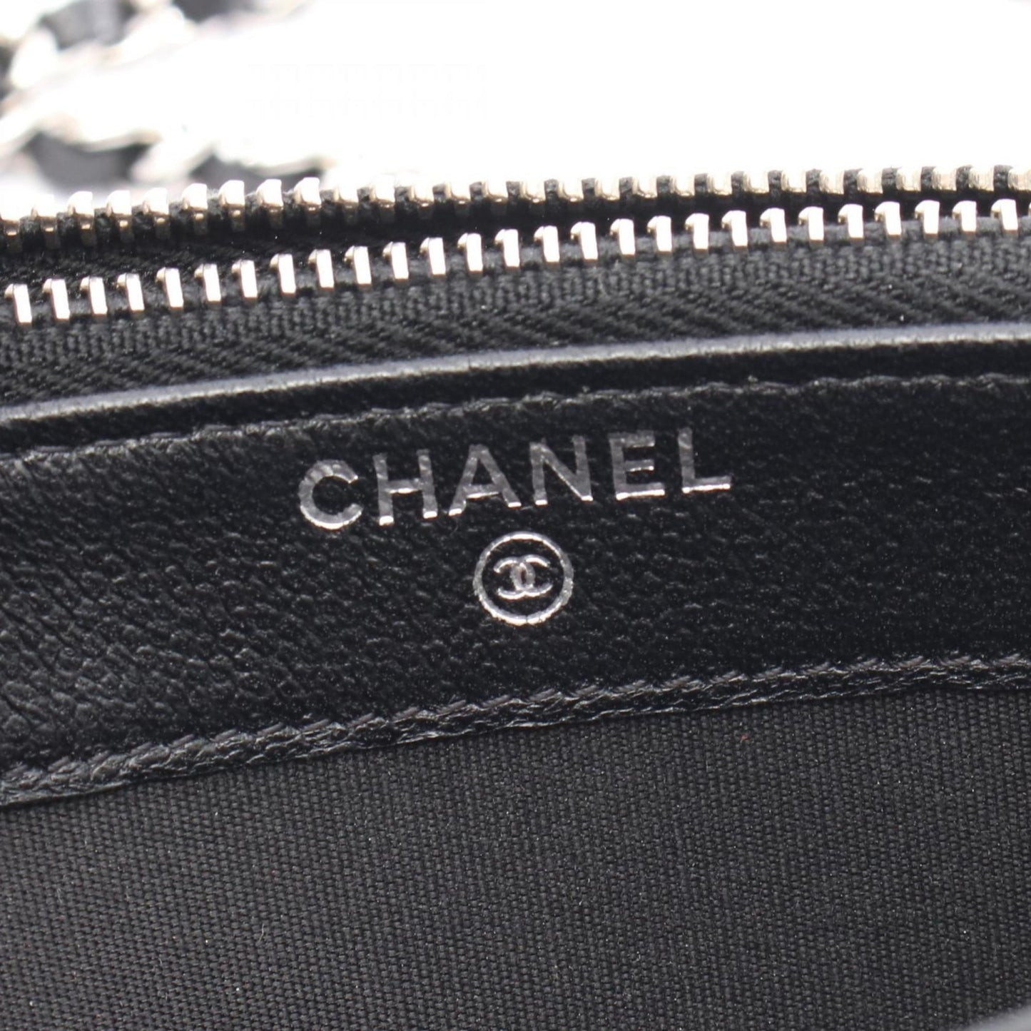 Chanel Double Zip Shoulder Bag In Grained Calfskin Leather