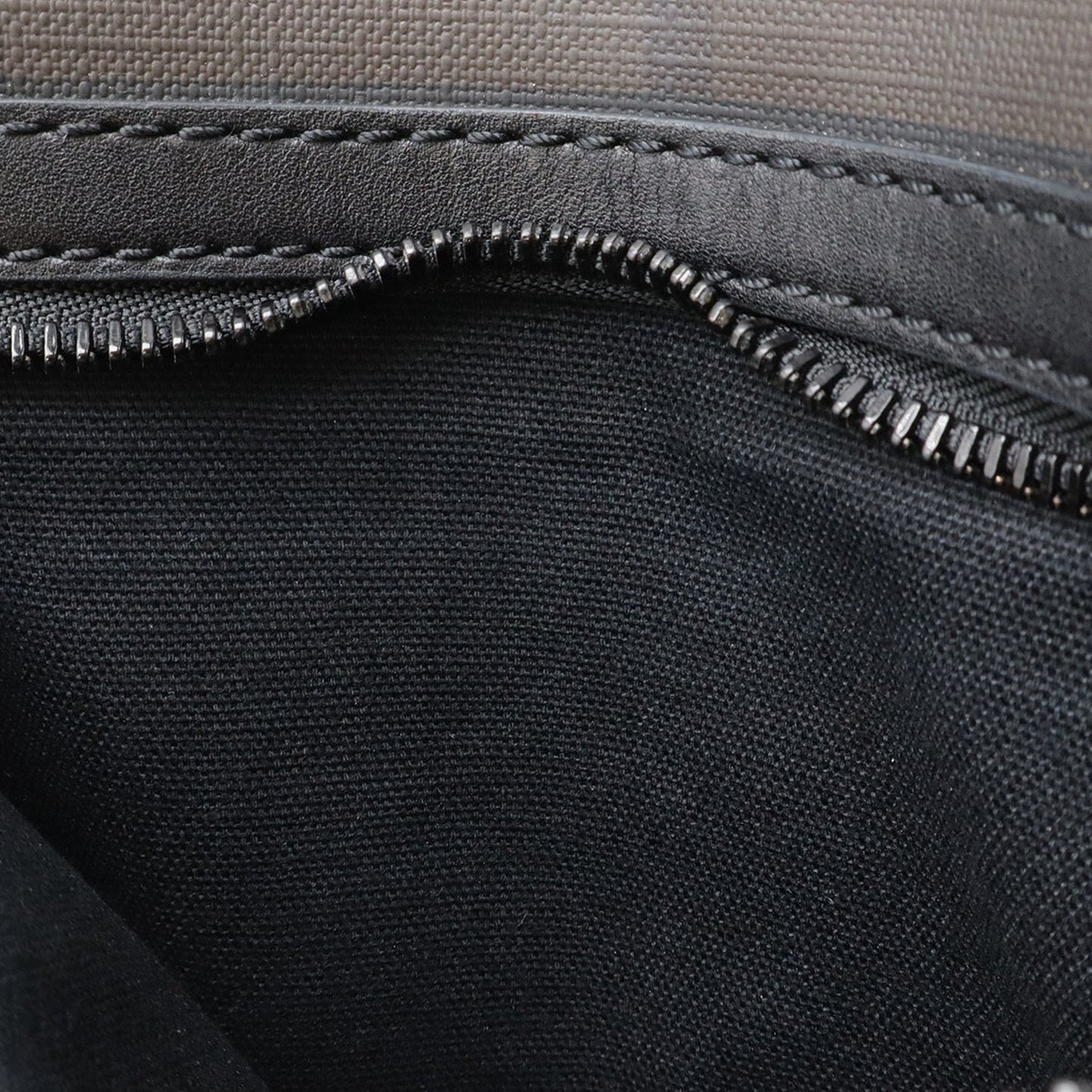 Burberry Smoked Check Pattern Shoulder Bag Pvc Leather Khaki Brown Black