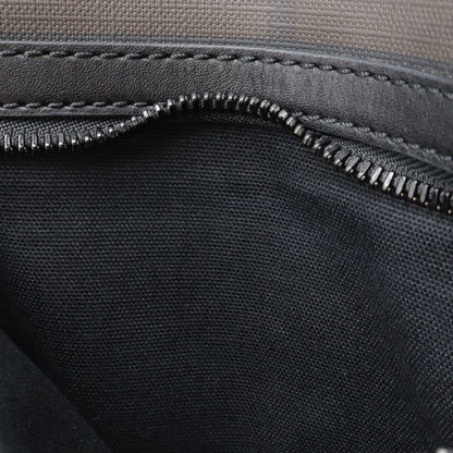 Burberry Smoked Check Pattern Shoulder Bag Pvc Leather Khaki Brown Black