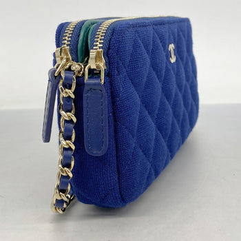 Cotton Chanel Chain/ Shoulder Wallet