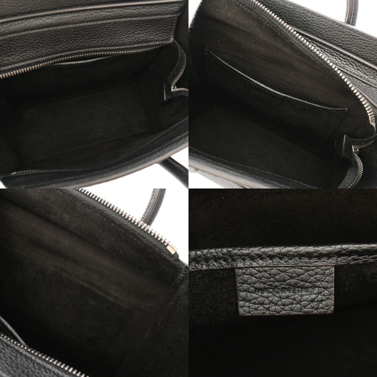 Celine Luggage Nano 2-Way Black 189243 Women'S Drummed Calfskin Handbag