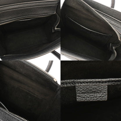 Celine Luggage Nano 2-Way Black 189243 Women'S Drummed Calfskin Handbag