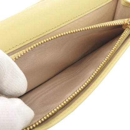Prada 1Mv025 Triangle Logo Leather Yellow Long Wallet 0615 Prada