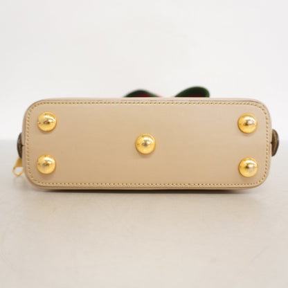 Gucci Handbag Sherry Line Horsebit 677212 Leather Beige 2-Way Bag