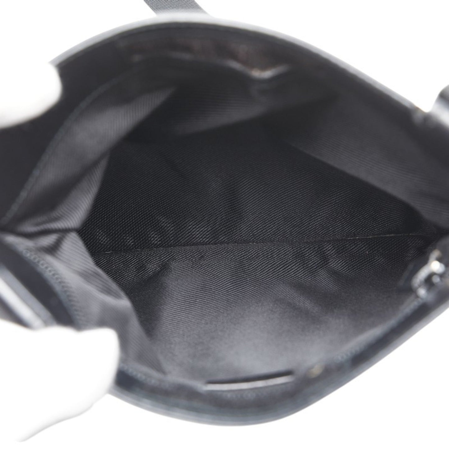 Gucci Gg Canvas Shoulder Bag 019 0343 200047 Navy Black Leather