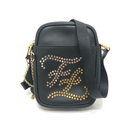 Fendi 7Va456 Calligraphy Stud Shoulder Bag