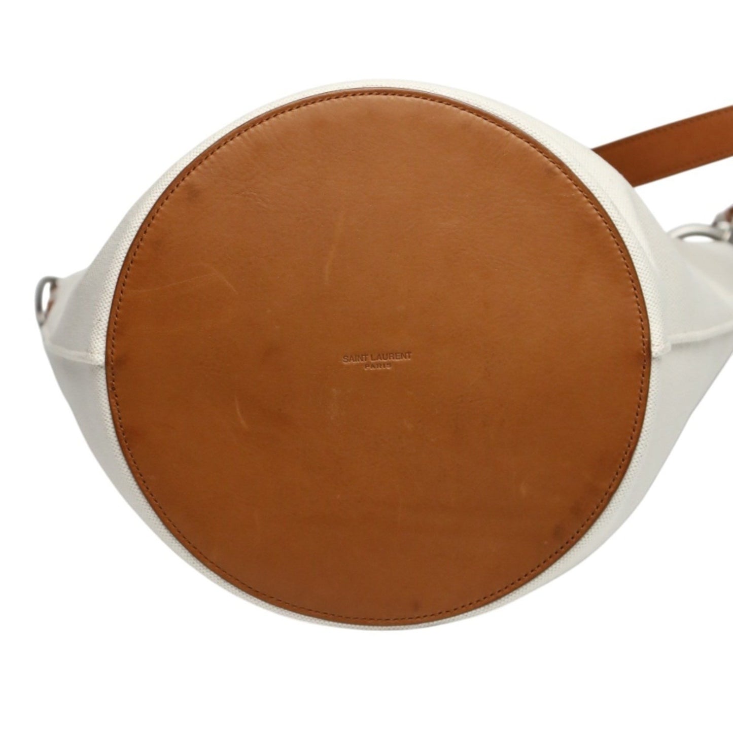 Yves Saint Laurent Rive Gauche Canvas Shoulder Bag Vlr669299 Natural/Brown