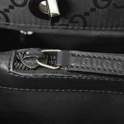 Gucci Handbag Tote Bag Bamboo 2Way Nylon Canvas Gg Black 002 1016