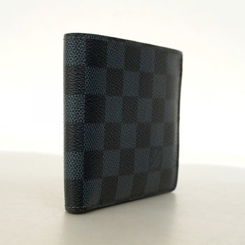 Louis Vuitton Damier Cobalt Portefeuille Marco Wallet N63213 Navy Black