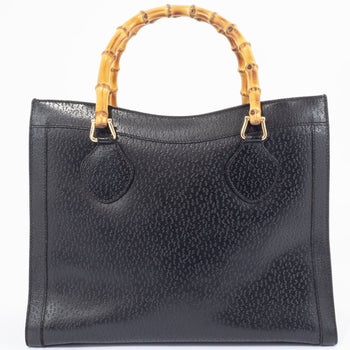 Gucci Bamboo Tote Bag 035694 Leather Black