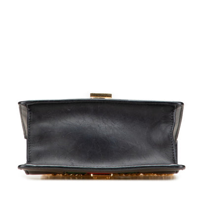 Gucci Sylvie Mini Chain Shoulder Bag 431666 Black Leather