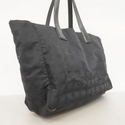 Chanel New Travel Nylon Tote Bag In Black Champagne