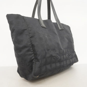 Chanel New Travel Nylon Tote Bag In Black Champagne