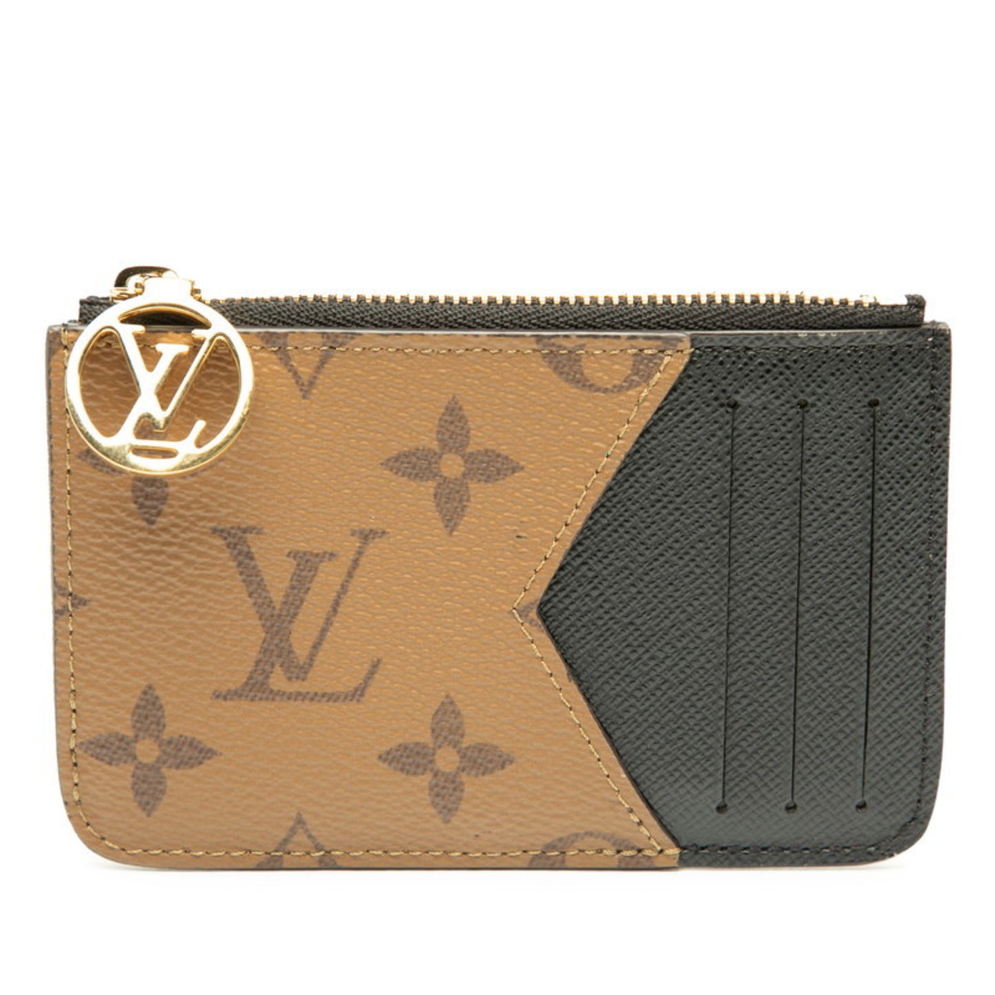 Louis Vuitton Monogram Reverse Porte Carte Romy Business Card Case Fragment M81912 Brown