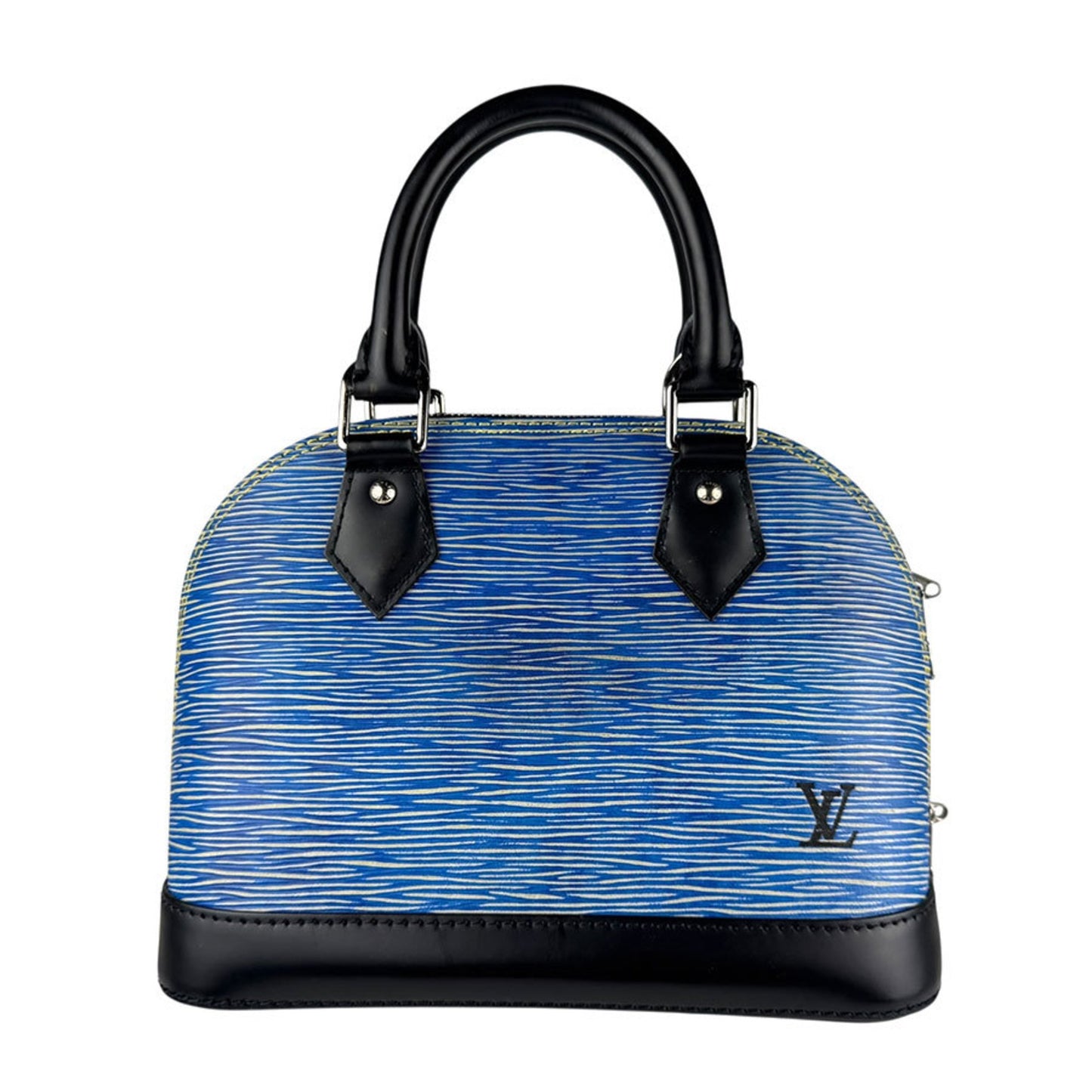 Louis Vuitton Alma Bb Handbag In Epi Denim And Leather