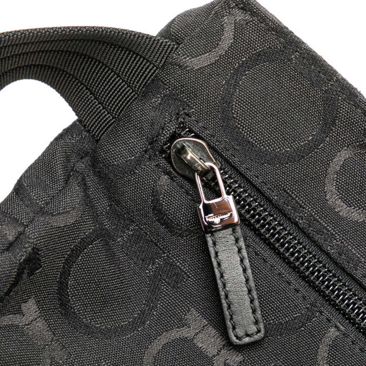 Salvatore Ferragamo Gancini Body Bag In Black Canvas