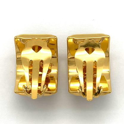 Hermes Hermes Enamel Earrings Gp Gold Cloisonne Black