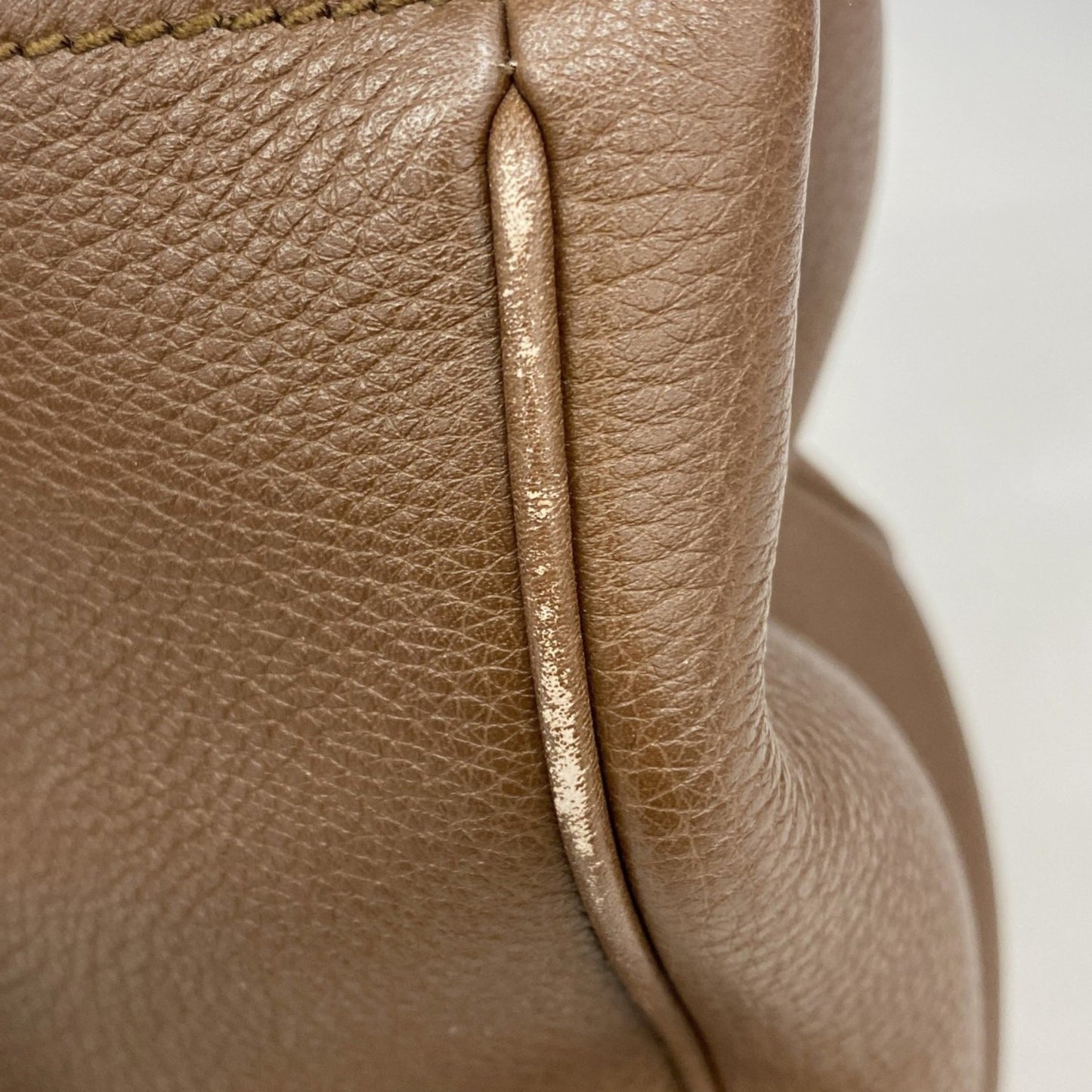 Gucci Bamboo Handbag 323660 Leather Brown Champagne 2-Way Bag