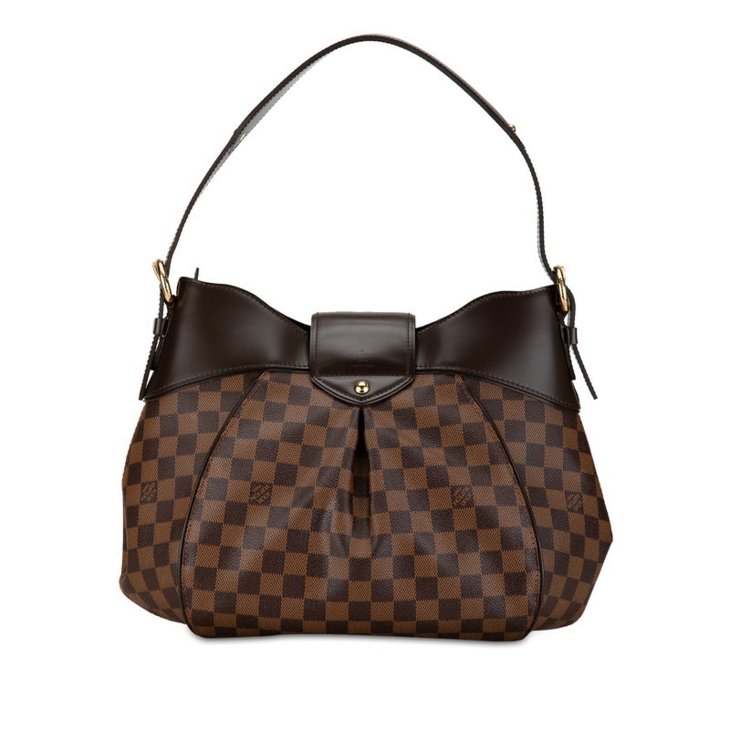 Louis Vuitton Damier Sistine Mm Shoulder Bag N41541 Brown Pvc Leather