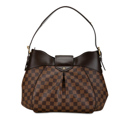 Louis Vuitton Damier Sistine Mm Shoulder Bag N41541 Brown Pvc Leather