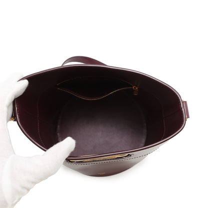 Celine Maillon Triomphe Leather Bucket Bag 193043