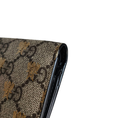 Gucci Michele Gg Supreme Bee Compact Wallet