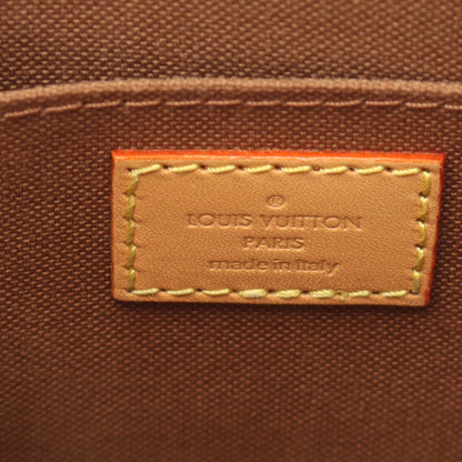 Louis Vuitton Petite Sac Plat Handbag Coated Canvas Leather Monogram