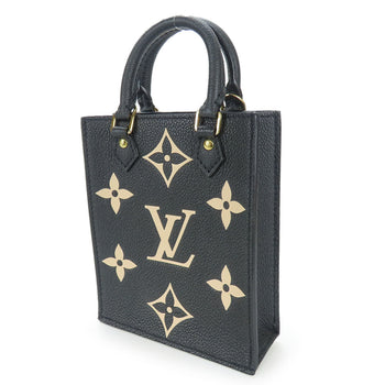 Louis Vuitton Petite Sac Plat Handbag M81416 Monogram Empreinte Black